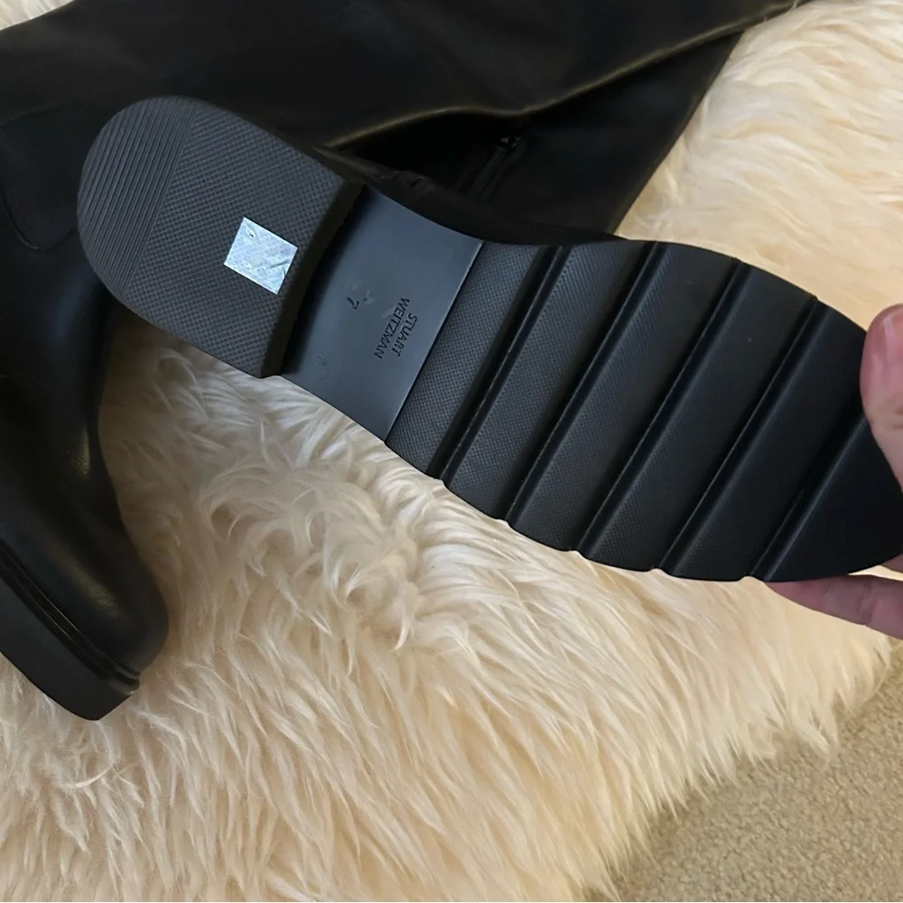 Best over the knee! Stuart Weitzman Chicago lug sole all leather boots w/ zipper